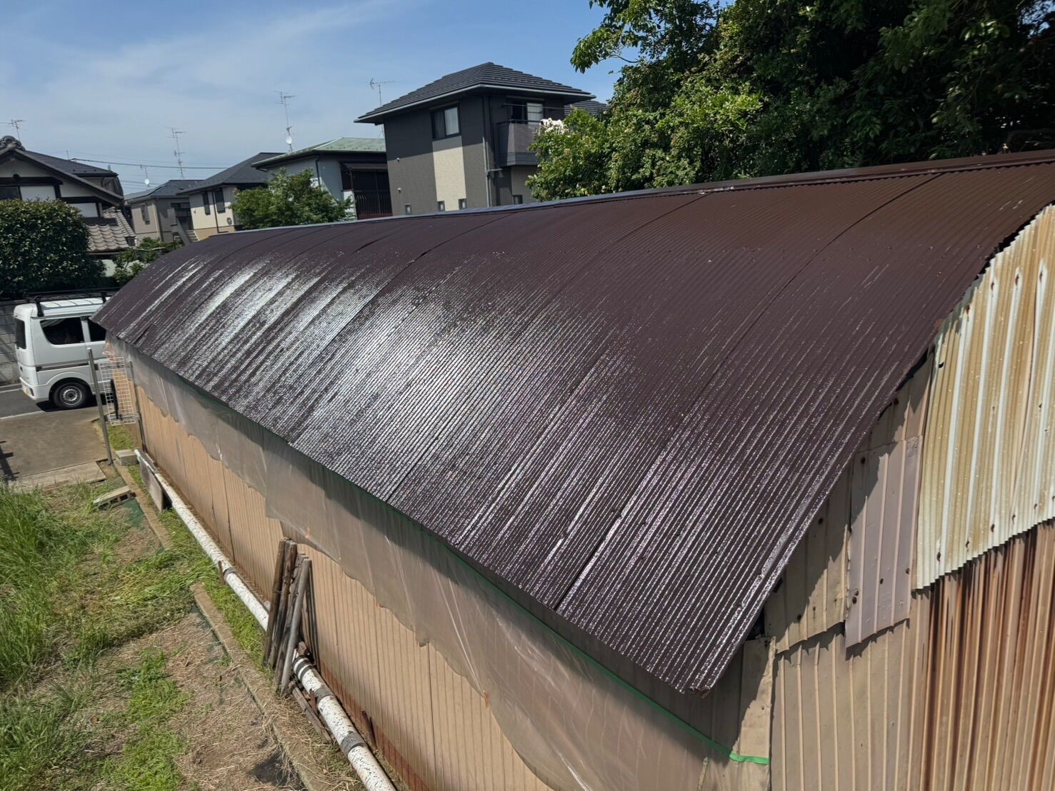 サビの出たプレハブ小屋を高耐久塗料で一新／川越市・U様邸（築26年・4社相見積もりで当店を選定）